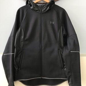 Under Armour Women Running Black Jacket Size Large